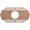 Ekena Millwork Chrysler Wood Fretwork Pierced Ceiling Medallion, Wood (Paint Grade), 18"W x 9"H x 4 3/4"ID x 3/8"T CMWP18X09X0375CSMF - alternate 1